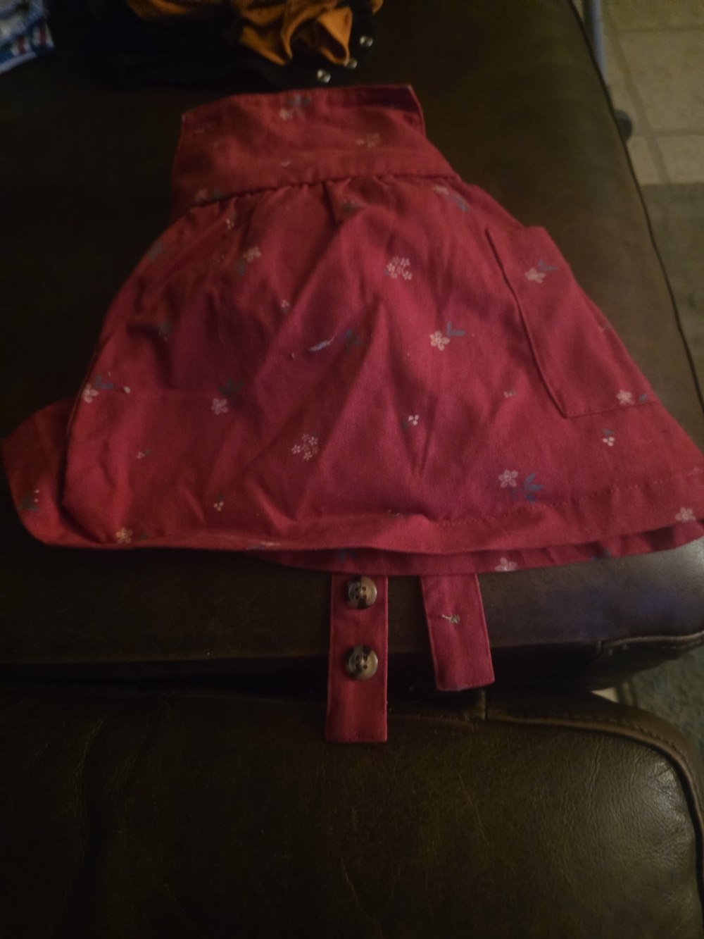 Carter's Raspberry Pink Floral Corduroy Pinafore